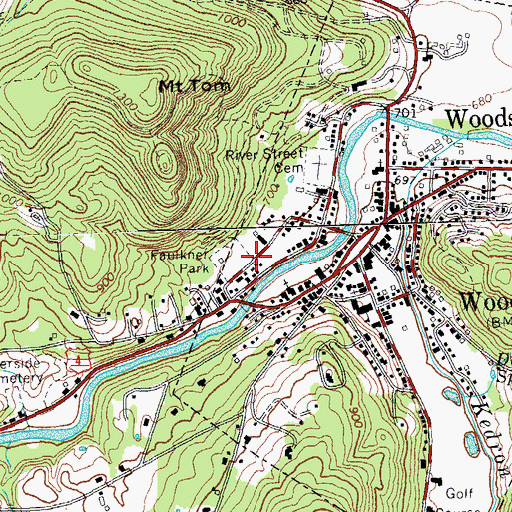 Topographic Map of Faulknet Park, VT