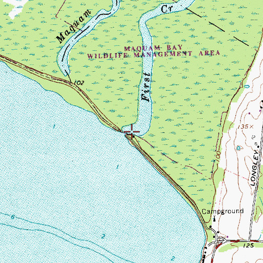 Topographic Map of First Creek, VT