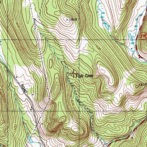 Topographic Map of Fish Cemetery, VT