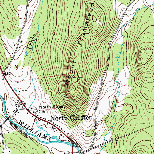 Topographic Map of Mount Flamstead, VT