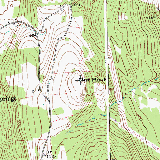 Topographic Map of Flat Rock, VT