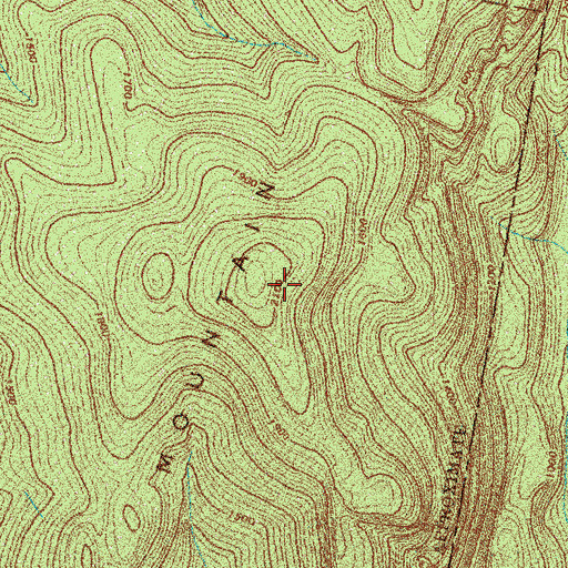 Topographic Map of Fletcher Mountain, VT