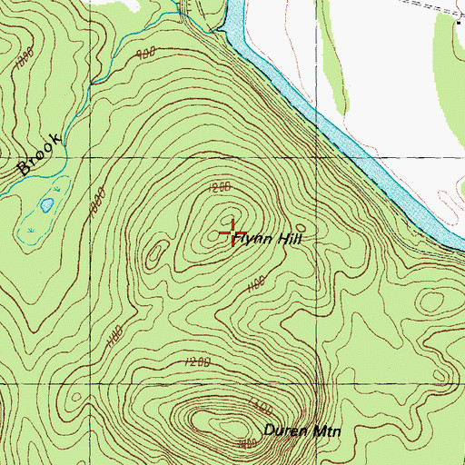 Topographic Map of Flynn Hill, VT