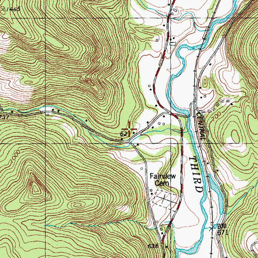 Topographic Map of Flynn School, VT