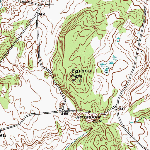 Topographic Map of Forbes Hill, VT