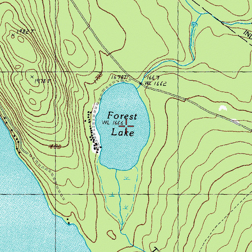 Topographic Map of Forest Lake, VT