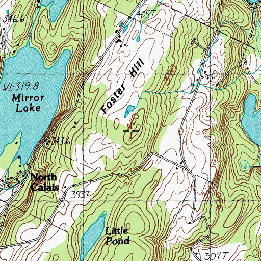 Topographic Map of Foster Hill, VT