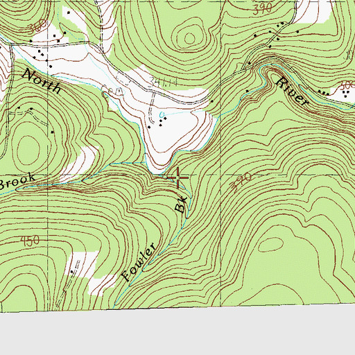 Topographic Map of Fowler Brook, VT