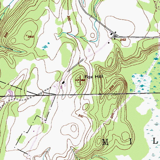Topographic Map of Fox Hill, VT