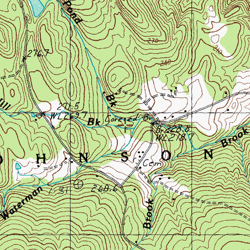 Topographic Map of French Hill Brook, VT