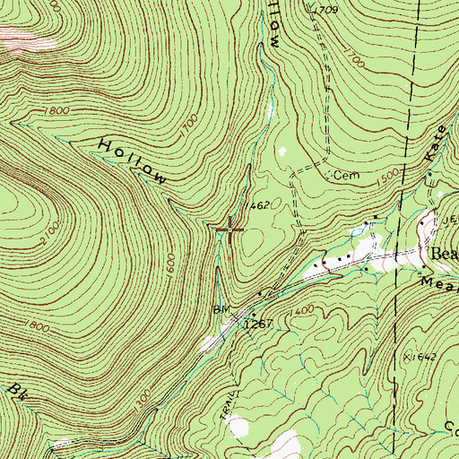 Topographic Map of Frost Hollow, VT