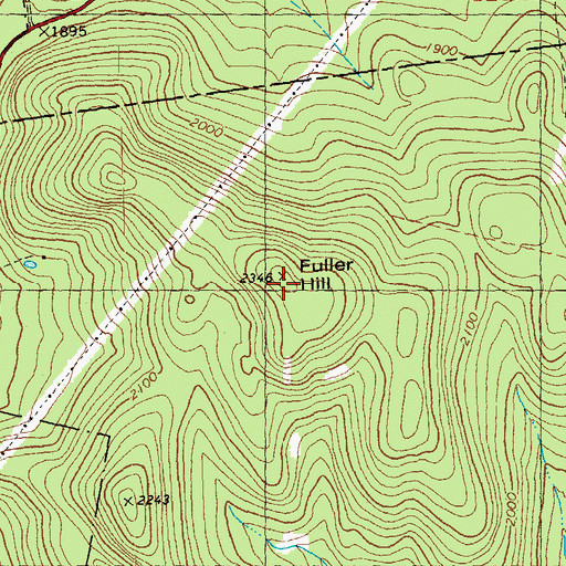 Topographic Map of Fuller Hill, VT