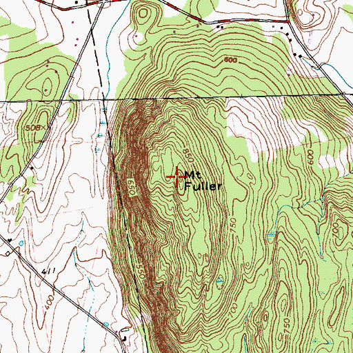 Topographic Map of Mount Fuller, VT