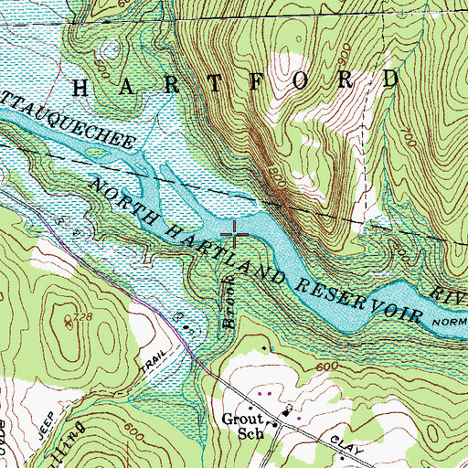 Topographic Map of Fulling Brook, VT