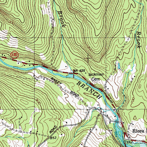 Topographic Map of Fullon Brook, VT