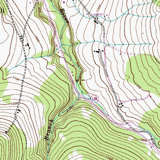 Topographic Map of Gallup Branch, VT