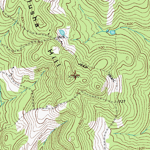 Topographic Map of Galusha Hill, VT