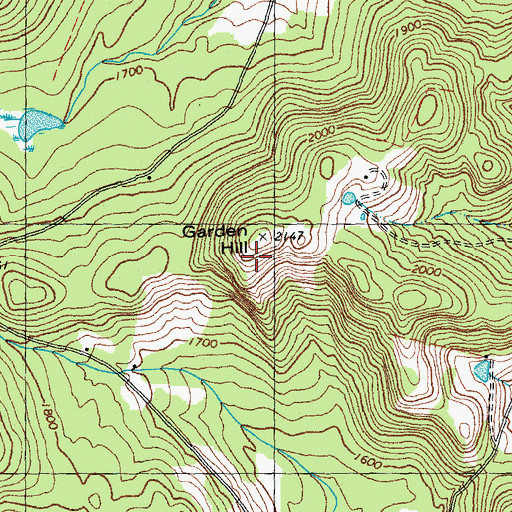 Topographic Map of Garden Hill, VT