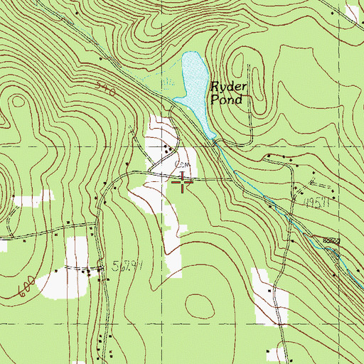 Topographic Map of Gates Cemetery, VT