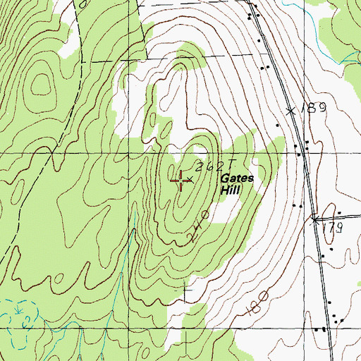 Topographic Map of Gates Hill, VT