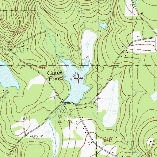 Topographic Map of Gates Pond, VT