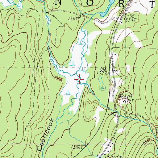 Topographic Map of Gaudette Brook, VT