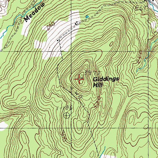 Topographic Map of Giddings Hill, VT