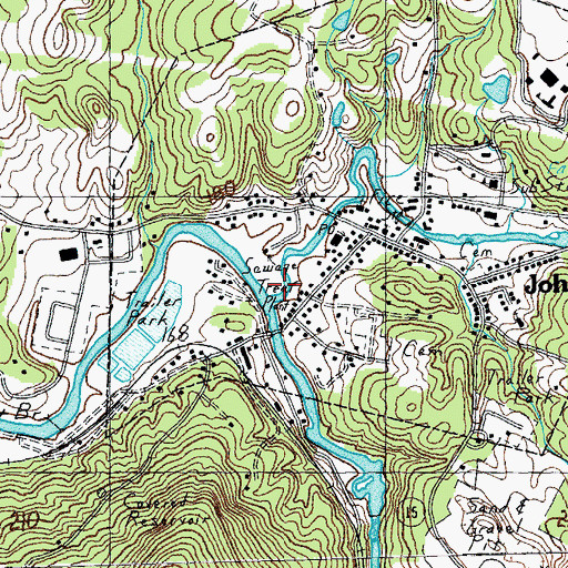 Topographic Map of Gihon River, VT
