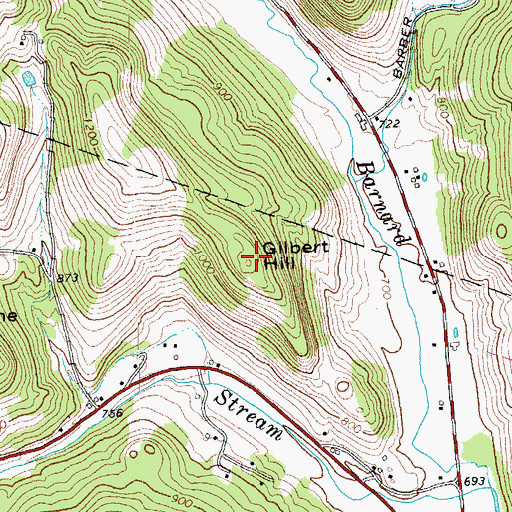 Topographic Map of Gilbert Hill, VT