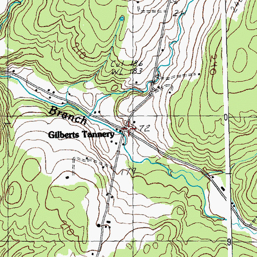 Topographic Map of Gilberts Tannery, VT