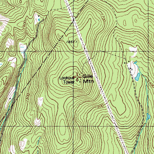Topographic Map of Gile Mountain, VT