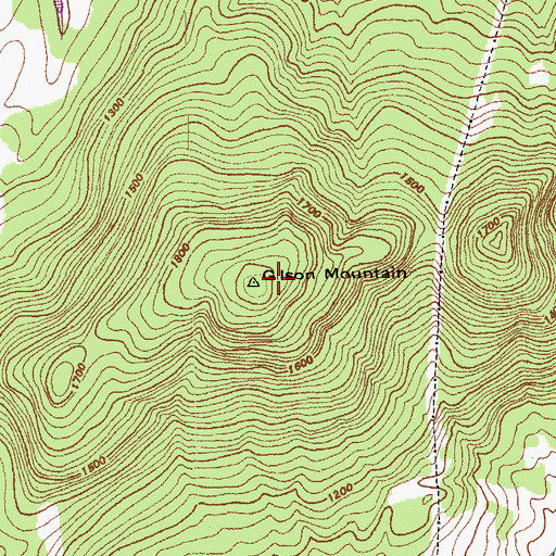 Topographic Map of Gilson Mountain, VT