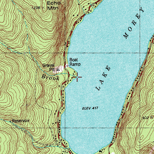Topographic Map of Glen Falls Brook, VT