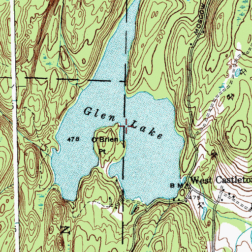 Topographic Map of Glen Lake, VT