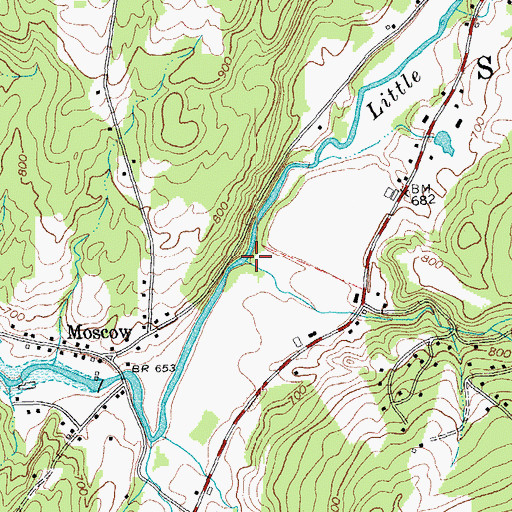 Topographic Map of Gold Brook, VT