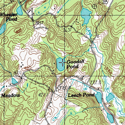 Topographic Map of Goodall Pond, VT