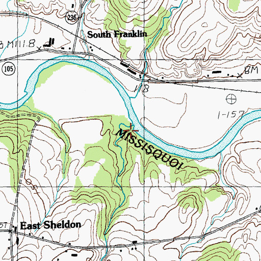 Topographic Map of Goodsell Brook, VT