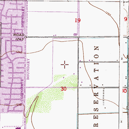 Topographic Map of Highline Canal (historical), AZ