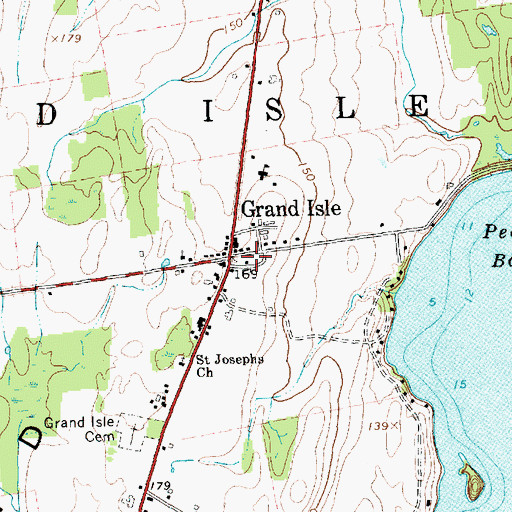 Topographic Map of Grand Isle, VT