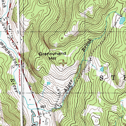 Topographic Map of Grannyhand Hill, VT