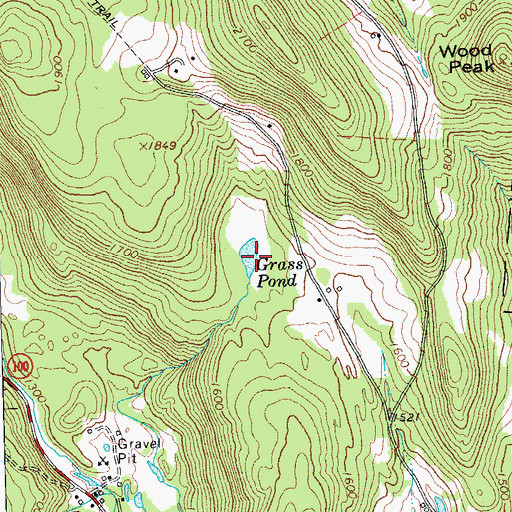 Topographic Map of Grass Pond, VT