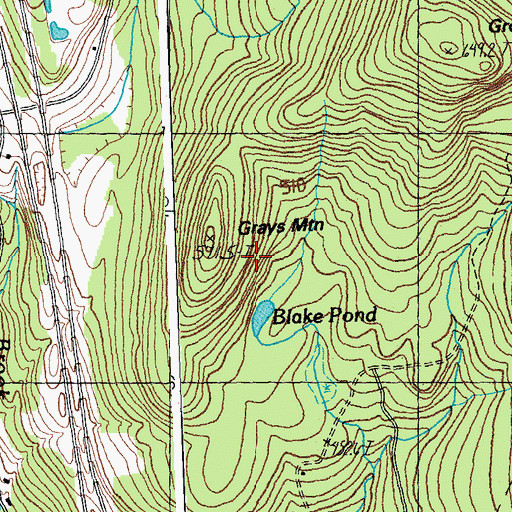 Topographic Map of Grays Mountain, VT