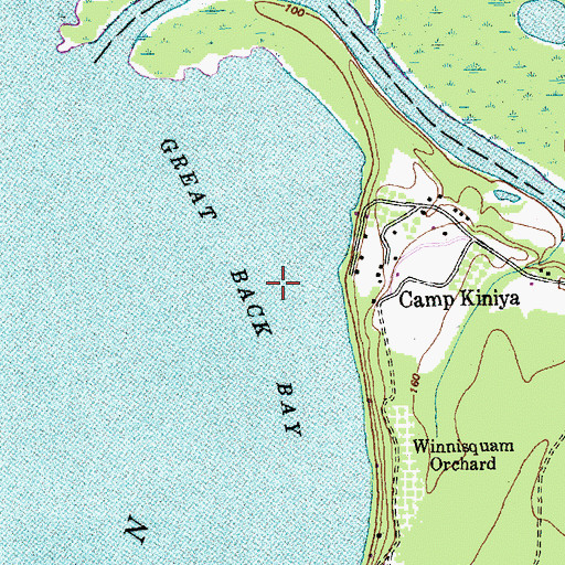 Topographic Map of Great Back Bay, VT