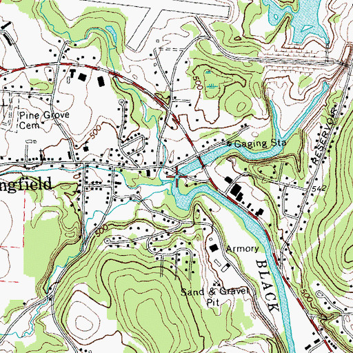 Topographic Map of Great Brook, VT