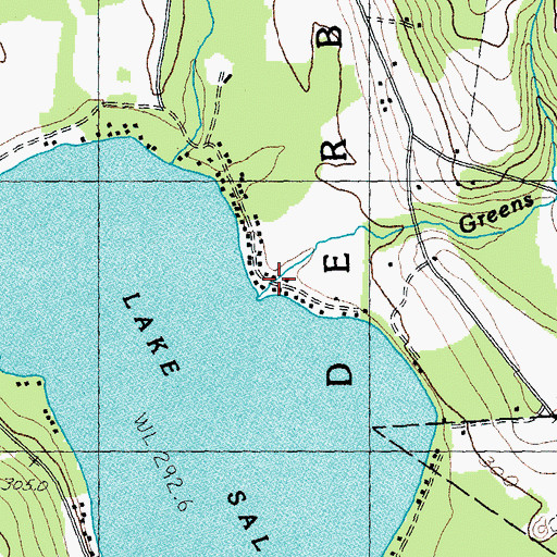 Topographic Map of Greens Brook, VT