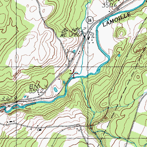 Topographic Map of Greensboro Brook, VT
