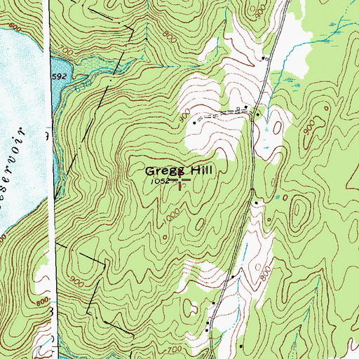 Topographic Map of Gregg Hill, VT