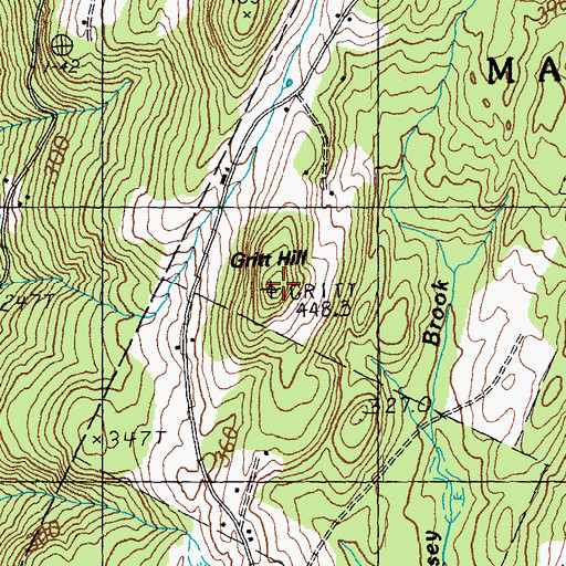 Topographic Map of Gritt Hill, VT
