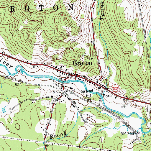 Topographic Map of Groton, VT