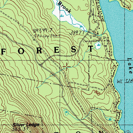 Topographic Map of Groton State Forest, VT